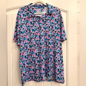 CHUBBIES Men Performance Polo Shirt XL Golf Casual Spring/Summer EUC